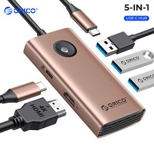 ORICO USB C HUB Docking Station 4K HDMI w/ PD 60W USB 3.0 USB C Dock 5 ports picture