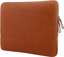 Laptop Sleeve Bag 13 inch PU Leather Padded Waterproof Case for Your Device picture