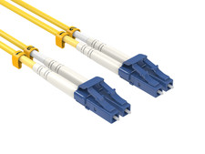 2m OS2 LC to LC UPC Duplex Corning Fiber Optic Cable SingleMode 9/125 OFNR Ra... picture