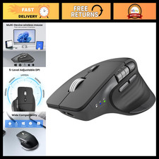Ergonomic Wireless Bluetooth Mouse, Rechargeable, Silent Click, 4800 DPI, Multi- picture