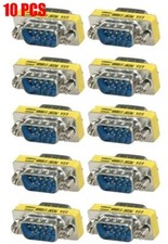 10x DB9 D-SUB 9Pin RS232 Serial Male to Male Mini Gender Changer Coupler Adapter picture