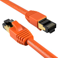 Cat8 Ethernet Cable RJ45 Shielded High Speed 40Gbps Internet Orange Copper Lot picture