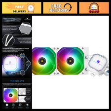 240mm ARGB Liquid CPU Cooler, White Water Cooling System for AMD/Intel, 120mm Fa picture