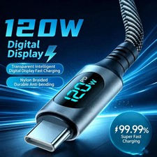120W USB-C Fast-Charging Data Cable with LED Digital Display picture