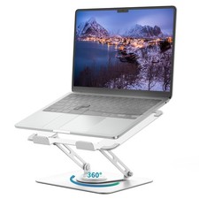 Laptop Stand for Desk with 360° Rotating Base, Multi-Angle Adjustable Laptop ... picture