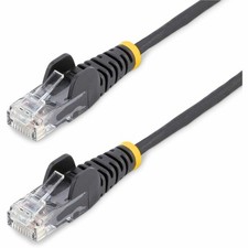 StarTech 6ft Cat6 Slim Ethernet Cable, 100W PoE++, LSZH, Black (N6PAT6BKS) picture