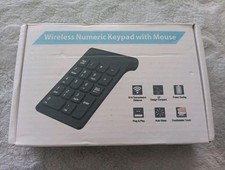Wireless Numeric Keypad & Mouse Combo – 2.4GHz, USB, Black picture