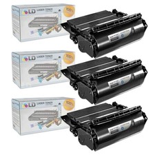LD 3 Pack 64015HA Black Laser Toner Cartridge for Lexmark T640 T642 T644 T640dtn picture