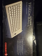 Cherry G84-4400P UBUS-0 UltraSlim Trackball Keyboard NEW / Unused USB  Vintage picture