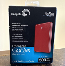 Seagate FreeAgent GoFlex 500GB Portable External HDD USB 2.0 PC/Mac Red picture