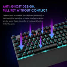 AULA Wired Gaming Keyboard Square Glowing Keycaps Backlit 108 Keys Anti-ghosting picture