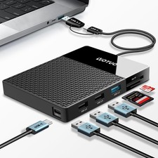 750GB Portable External Hard Drive Docking Station, 7-in-1 USB C Hub, Card Reade picture