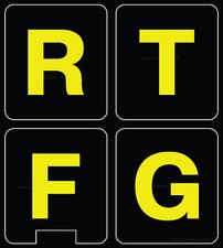 Glowing Reflective Fluorescent English US LARGE Letters Keyboard Sticker New picture