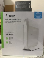 Belkin RT3200 AX3200 WiFi 6 Router Up To 3.2 Gbps 2000 Sq Ft 25+ Devices picture