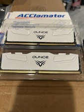 Acclamator DDR4 32GB (2x16GB) 3200MHz Desktop RAM Kit white cooling heatsinks. picture