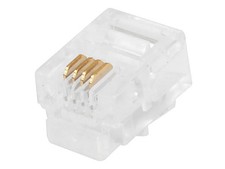 Monoprice 6P4C RJ11 Modular Plugs for Round Solid/Stranded Cable, 3 Prongs, picture