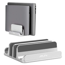 JARLINK 4-in-1 Adjustable Vertical Laptop Stand Holder, Aluminum Dual Silver picture