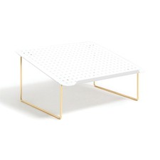 U Brands Perforated Metal Top Laptop Stand, 13 x 11 x 6“, Gold Metal picture