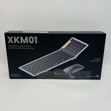 ProtoArc XKM01 Full-Size Foldable Keyboard & Mouse - Gray - *NEW DAMAGED BOX* picture