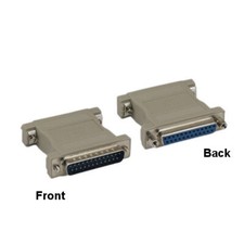 Kentek Null Modem DB25 Male to Female Adapter Gender Changer RS-232 Crossover picture