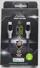 Powerxcel USB-C to Lightning charge & sync 4' rugged cable for iPhone & iPad NEW picture