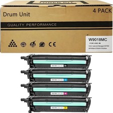Compatible w/ HP W9018MC Drum Unit E67550 E67550dh E75245 E75245dn 4pk BK/C/M/Y picture