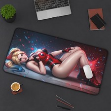 DC Comics Mouse Pad, Harley Quinn Desk Mat, Gamer Gift XXL picture