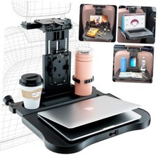 Car Back Seat Tray Table - Stable Foldable Auto Backseat Food Trays Desk Black picture