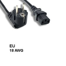 LOT10 6' EU Europe Power Cord IEC-60320 C13 to 90° Right Angled CEE 7/7 SCHUKO picture