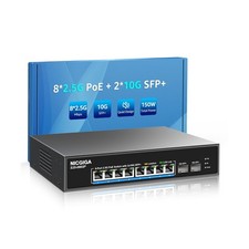 NICGIGA 10 Port 2.5Gb PoE Switch - 8x PoE+ + 2x SFP+ picture