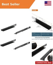 2 Pack 1U Universal Rack Mount Rails,4-Post Server Rack Shelf Rail with picture