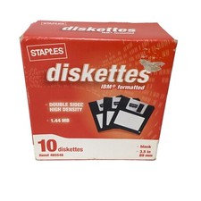 Vintage Staples 10 Pack Diskettes 3.5