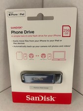 SanDisk SDIXD0N-256G-AW6ME Phone Drive 256GB USB Flash Drive for iPhone. picture