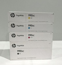 HP 990XC Page Wide CYMK Ink Cartridges Set For P75050  P77750 OEM Sealed NEW picture