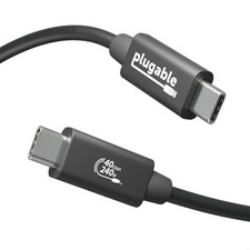 Plugable USB C Cable, 240W Charging Cable 40Gbps, 4K 120Hz, 8K 1 meter, Black picture