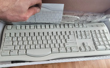 Brand New Old Stock Retro Prime Keysonic MCK-701W Ergonomic Wired Keyboard PS/2 picture