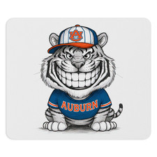 Auburn Tiger Grin Mouse Pad 9.5x8 Inch Standard Rectangular Smooth Surface picture