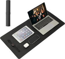 Large Office Leather Desk Mat 31.5x15.7 Mouse Keyboard Pad Desktop Protector picture