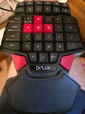 DELUX T9 46 Key Singlehanded HITMAN Wired GAMING Keyboard WASD FPS USB PC Works picture