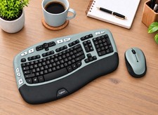 Logitech MK550 Sage Comfort Wave K350 Wireless Keyboard M510 Mouse Combo + USB picture