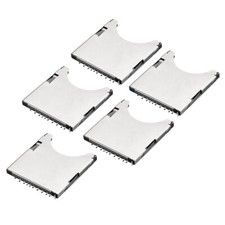5Pcs SD Memory Card Socket Holder Spring Loaded Push Type 10 Pin picture