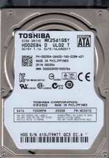 MK2561GSY HDD2E84 D UL02 T F/W: MC001D Toshiba 250GB picture