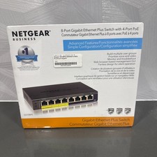 NETGEAR GS108PE 8-Port Gigabit Ethernet Plus Switch 4-Port PoE 53W Managed Hub picture