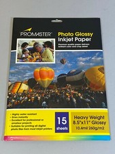 Promaster Photo Glossy Inkjet Paper 15 Sheets Heavy Weight 8.5
