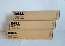 NEW Genuine Dell 5100CN Toner - 3 Pack HG308  GG579 GG577 Cyan/Yellow/Black picture
