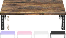 Adjustable Wood Computer Monitor Stand Riser, Office Desk Organizer and Accessor picture