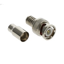 15 Pack of RG59 BNC Male Crimp-on Connector 2pc (Connector + Ferrule) picture