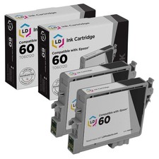 LD T060120 T060 Black Ink Cartridge Set of 2 for Epson C88 CX3800 CX3810 CX4200 picture
