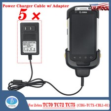 5PCS Power Charger Cable w/ Adapter for Zebra TC70 TC72 TC75 (CHG-TC7X-CBL1-01) picture