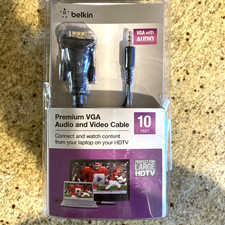 Belkin Premium VGA Audio and Video Cable 10'  *New/Sealed*   1.011 picture